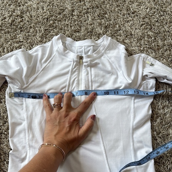 Athleta Long Sleeve Quarter Zip Up White size xxSmall - Picture 11 of 12